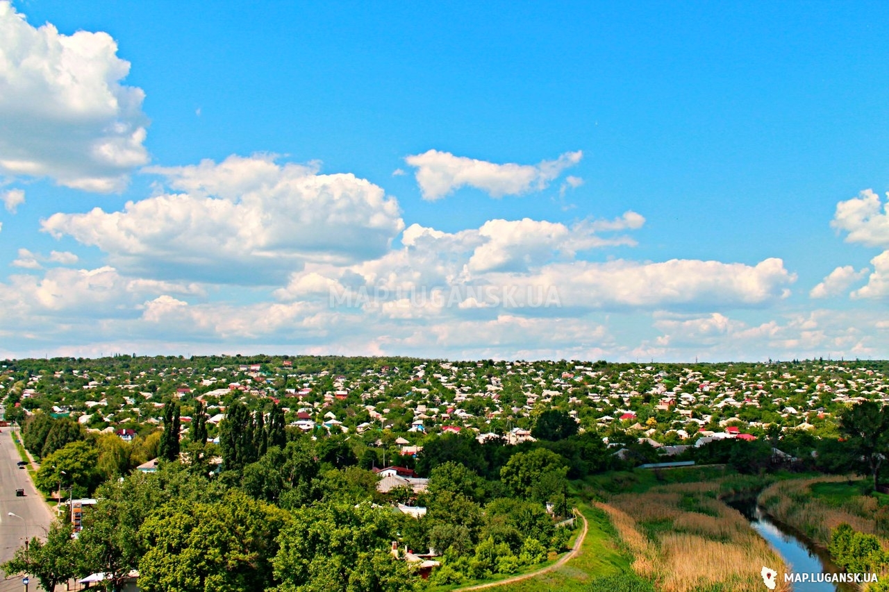 Карта Луганска - Фотографии - Современные, Любительские, С высоты, Цветные