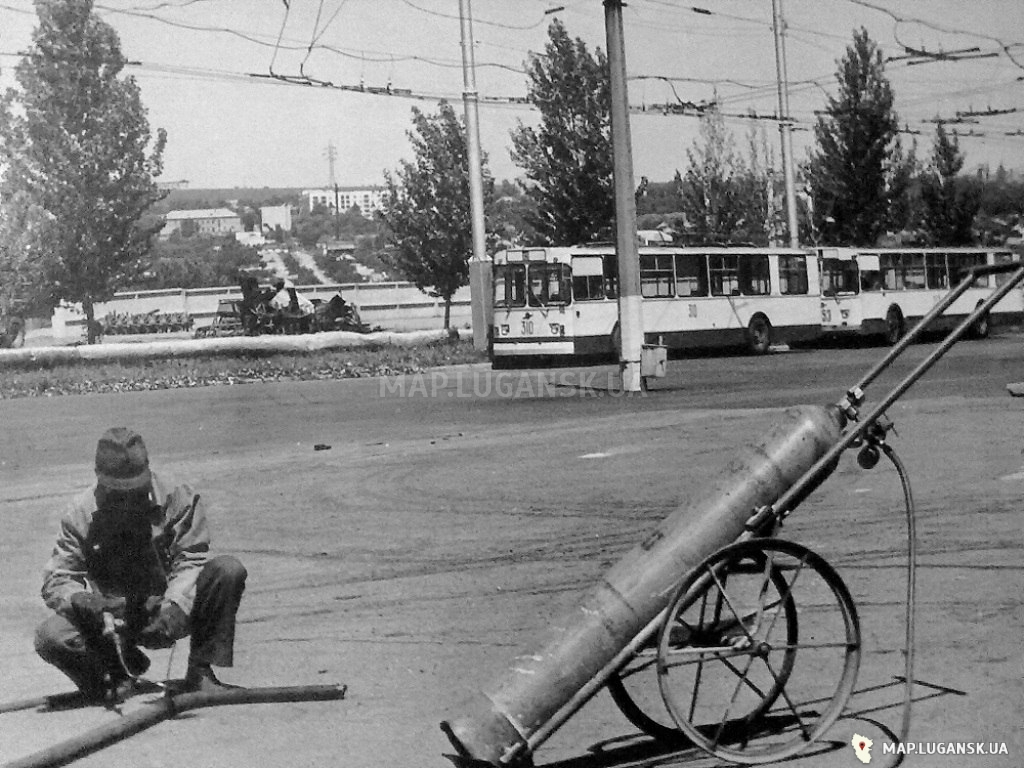 Троллейбусное депо №2., предположительно1988 год, История, Черно-белые, День
