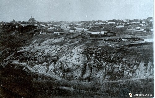 Вид на город со стороны Лисьей балки, предположительно1898 год, История, Черно-белые