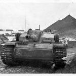 Немецкий танк StuG III Ausf.F/8 в районе улицы Красная, История, Черно-белые, Война