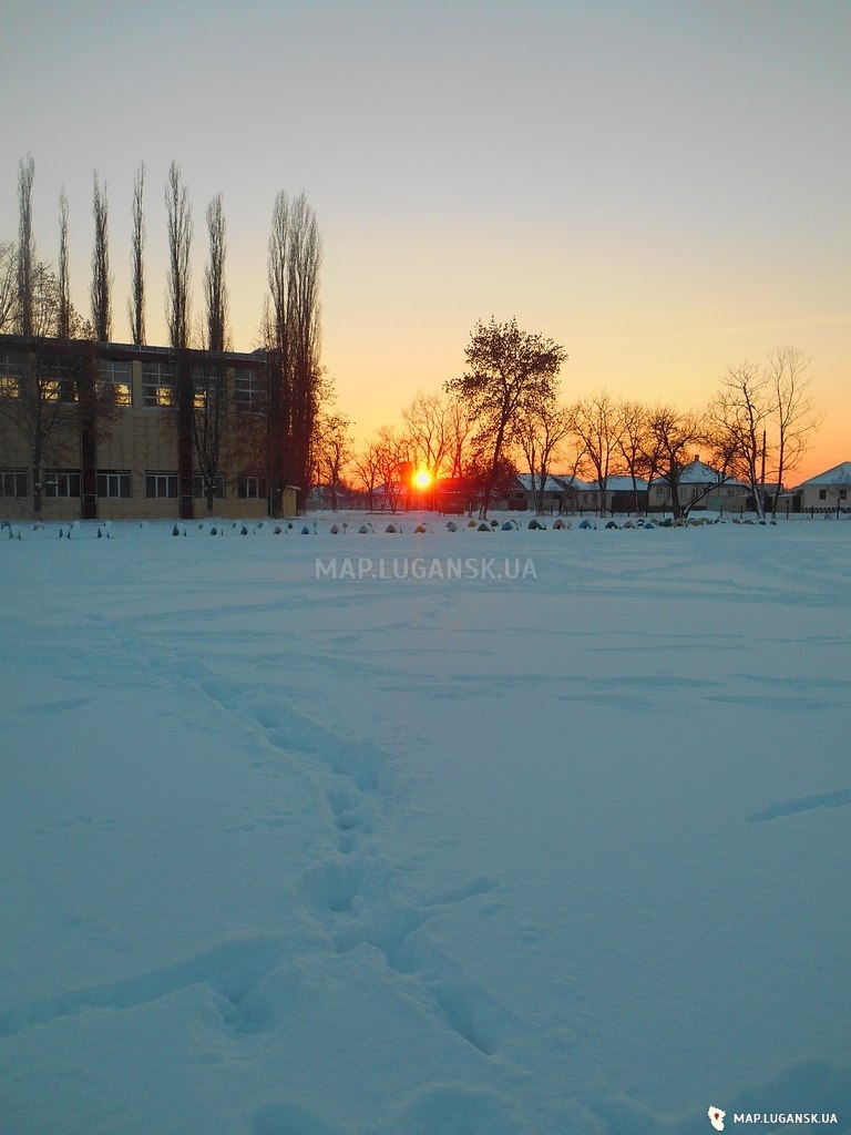 Луганск, 3 декабря 2014 год, Зима, Солнечно, Вечер