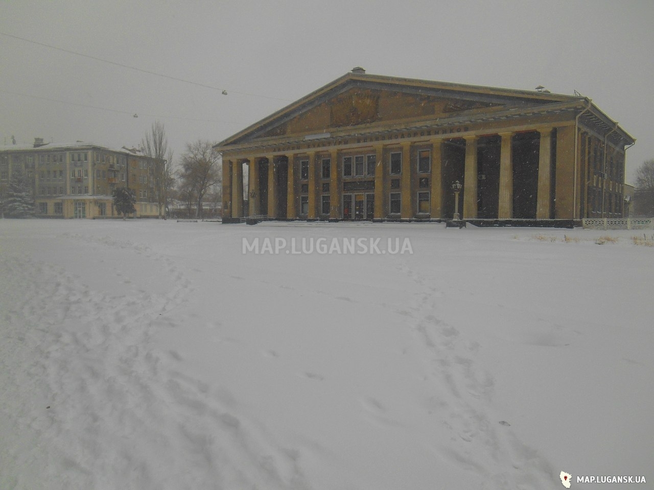 Луганск, 3 декабря 2014 год, Зима, День, Пасмурно, Снег