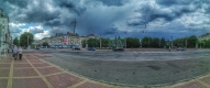Панорама улицы Советской в самом центре в сторону центрального рынка на парк именуемый в простонародье 