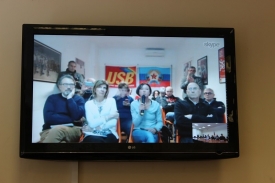 Сегодня состоялась скайп-конференция профсоюзных лидеров ЛНР и Италии. 